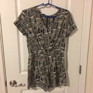 Black and white romper